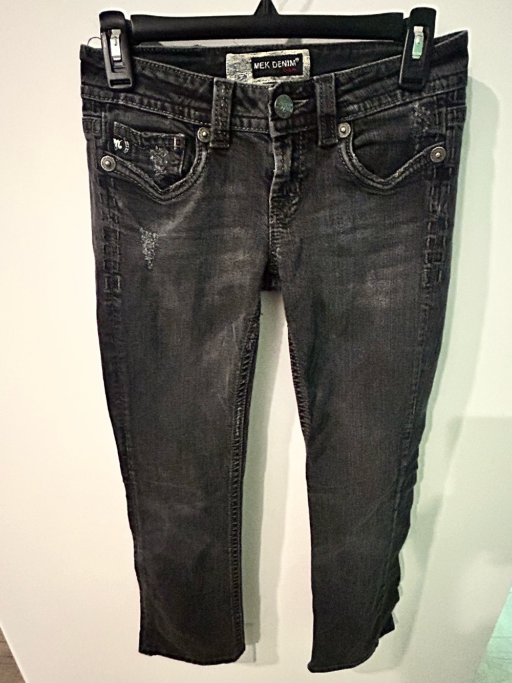Women’s Black Distressed Jeans